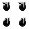 Service Caster 5'' Soft Rubber Wheel Swivel Bolt Hole Caster Set with 2 Posi Lock Brakes, 4PK SCC-BH20S514-SRS-PLB-2-S-2 - alternate 1